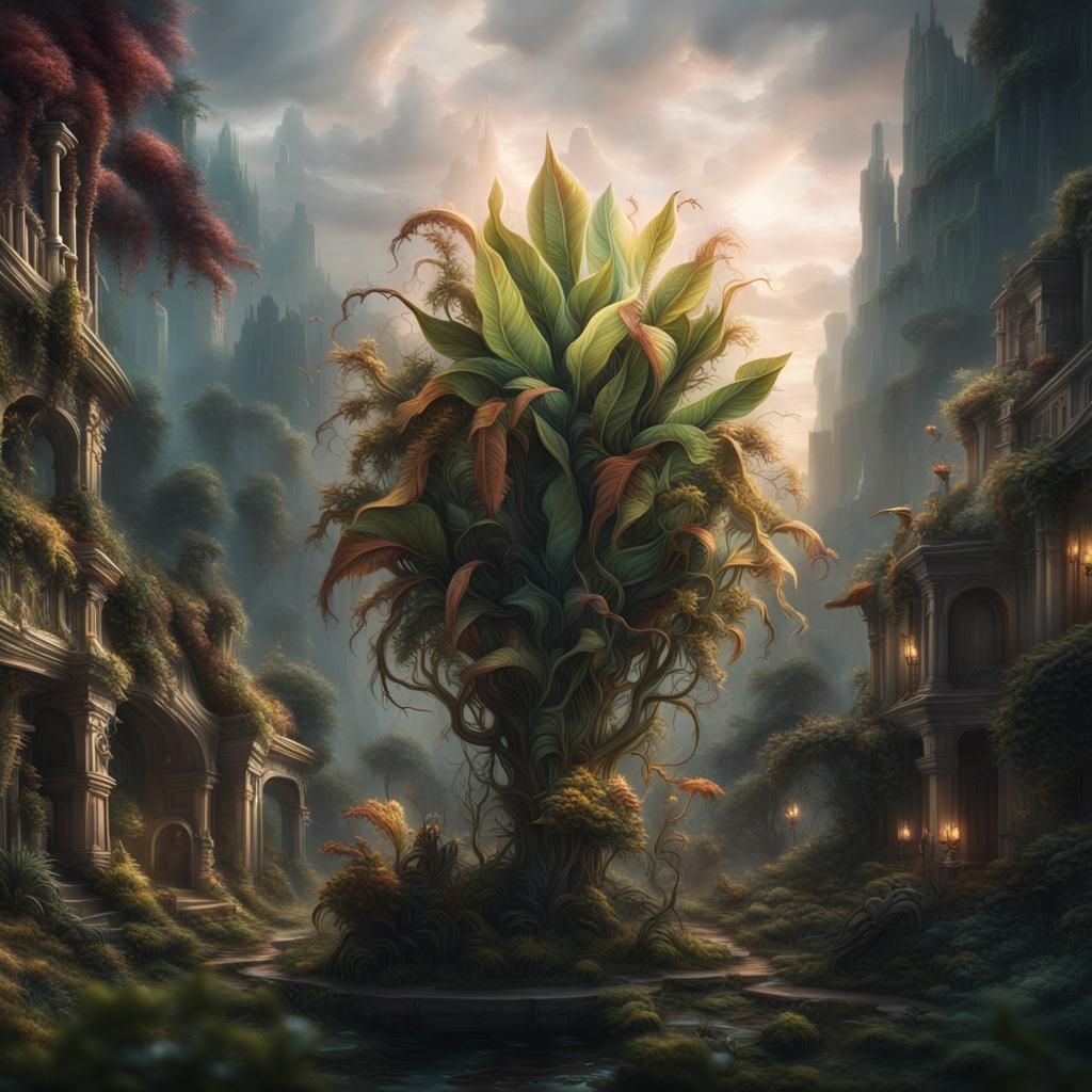 Magical Plant in Digital Matte Painting