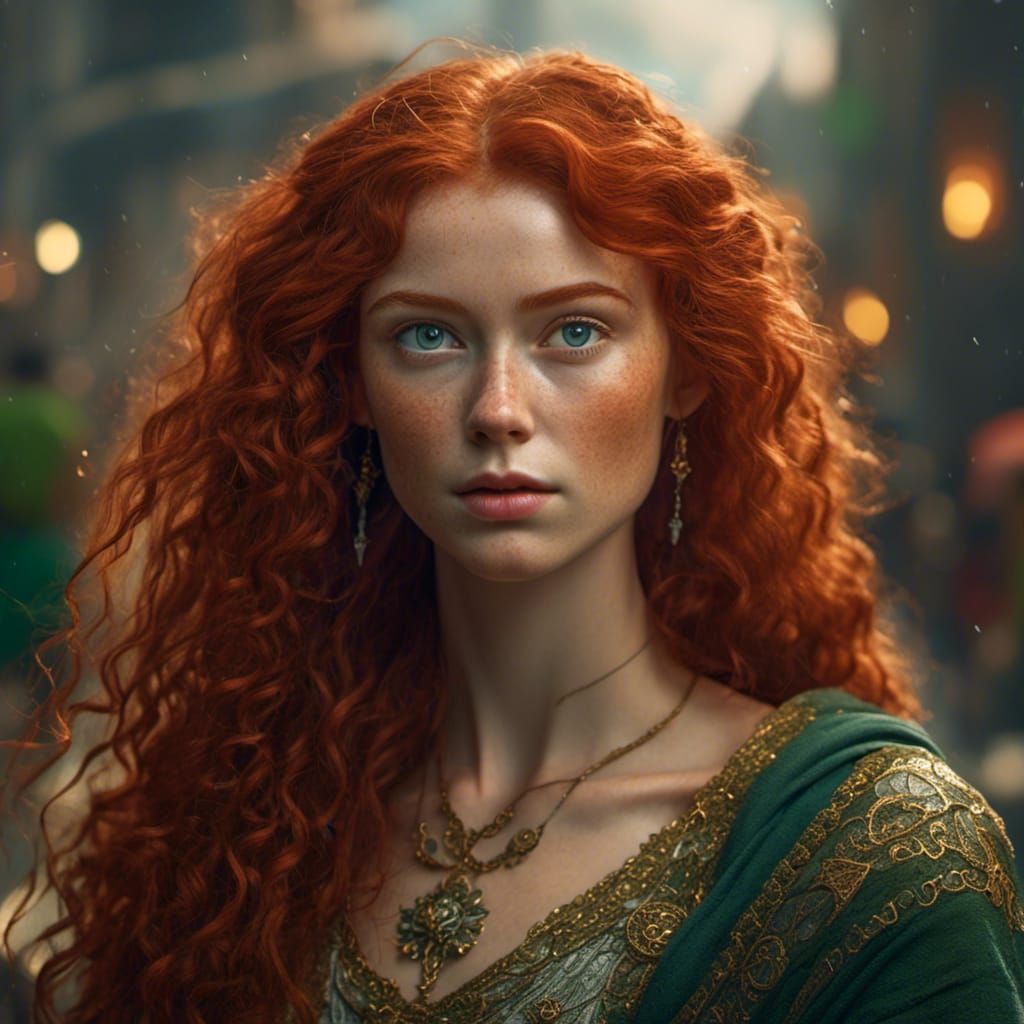 Beautiful Irish Woman with Red Hair