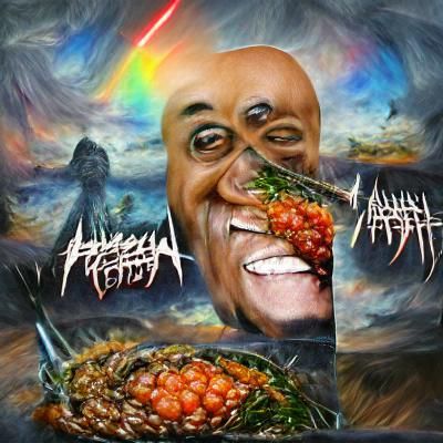 Ainsley Harriott Death Metal Album Cover