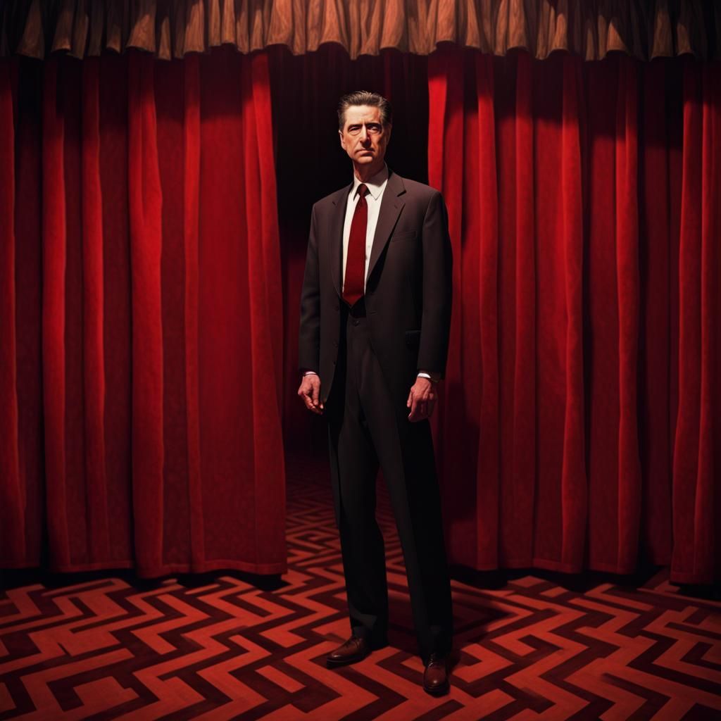 Agent Cooper in Red Room: Lynch Film Style