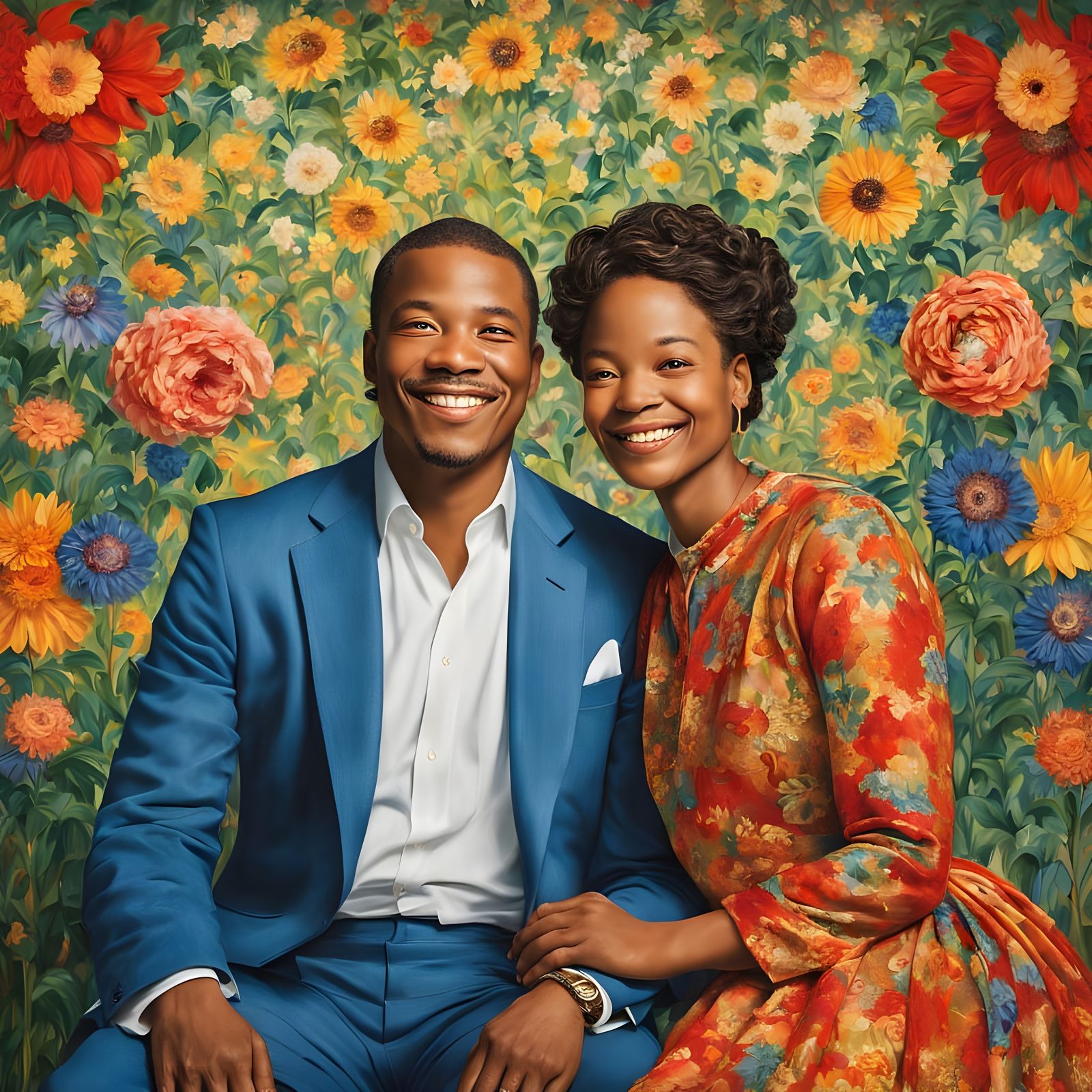 Radiant Couple in Intimate Harmony