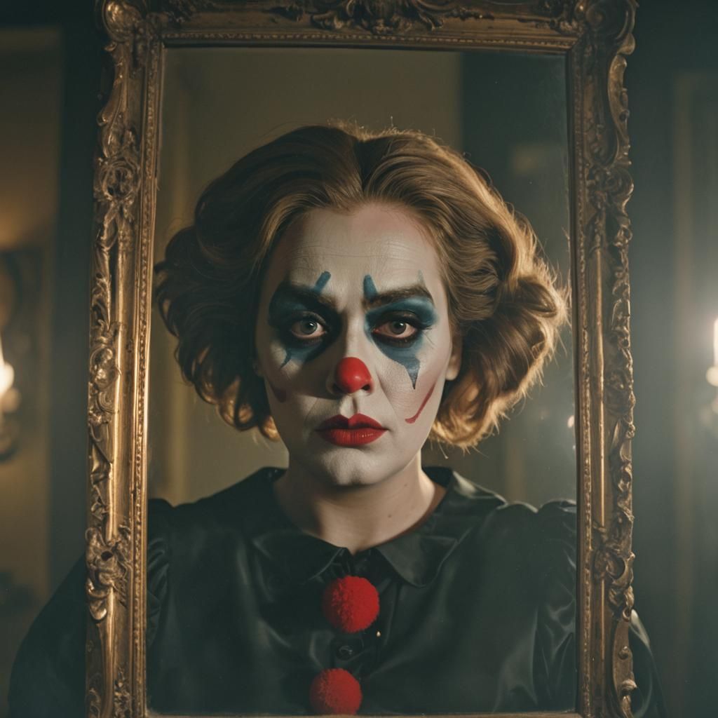 Adele as Melancholy Clown in Smoky Room