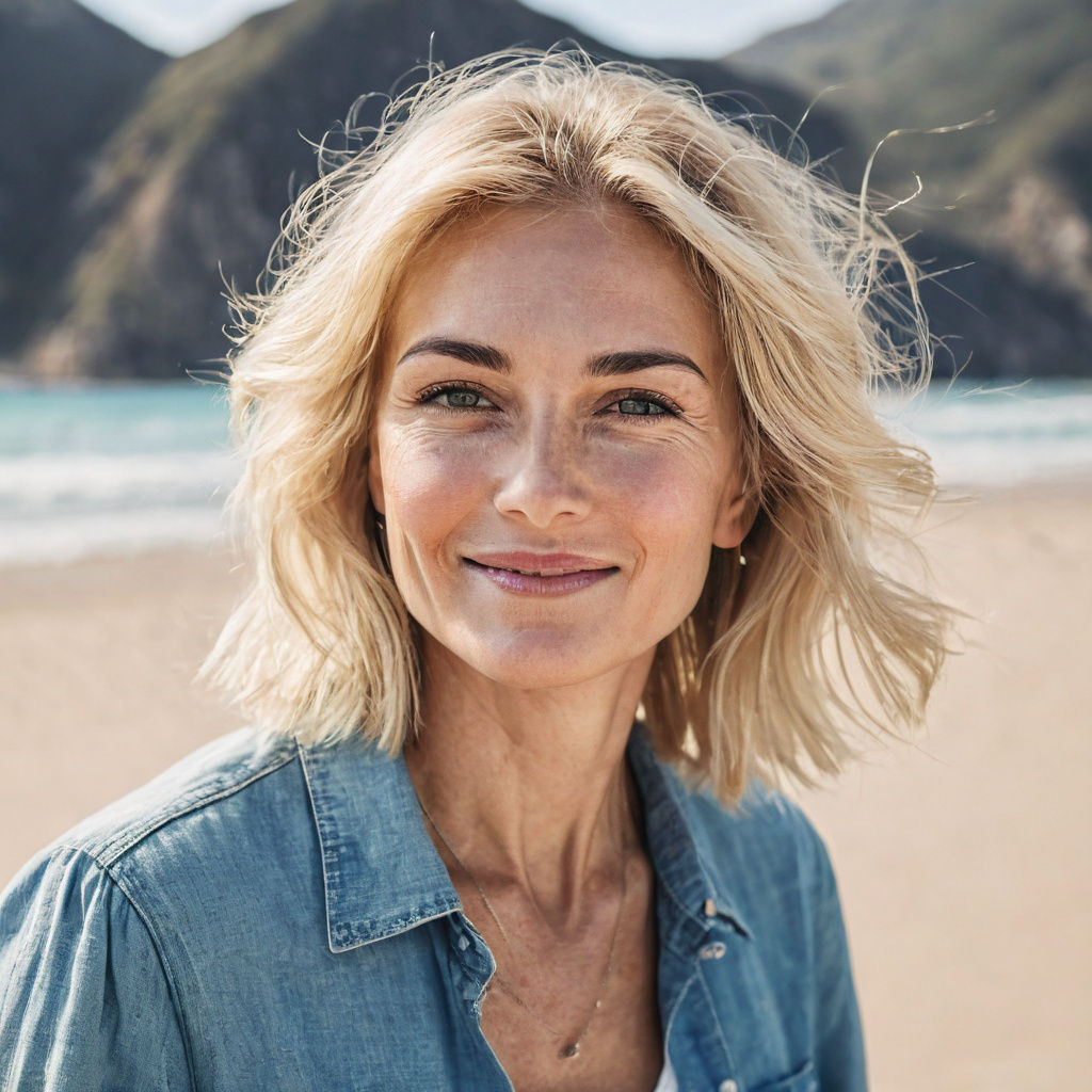 Elegant Woman Embracing Adventure in a Tropical Oasis