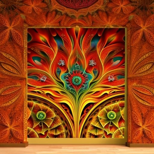 Intricate Fractal Pattern with Vibrant Colors