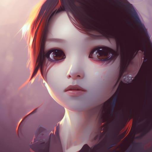 Chibi Gumiho Portrait in Dynamic Lighting