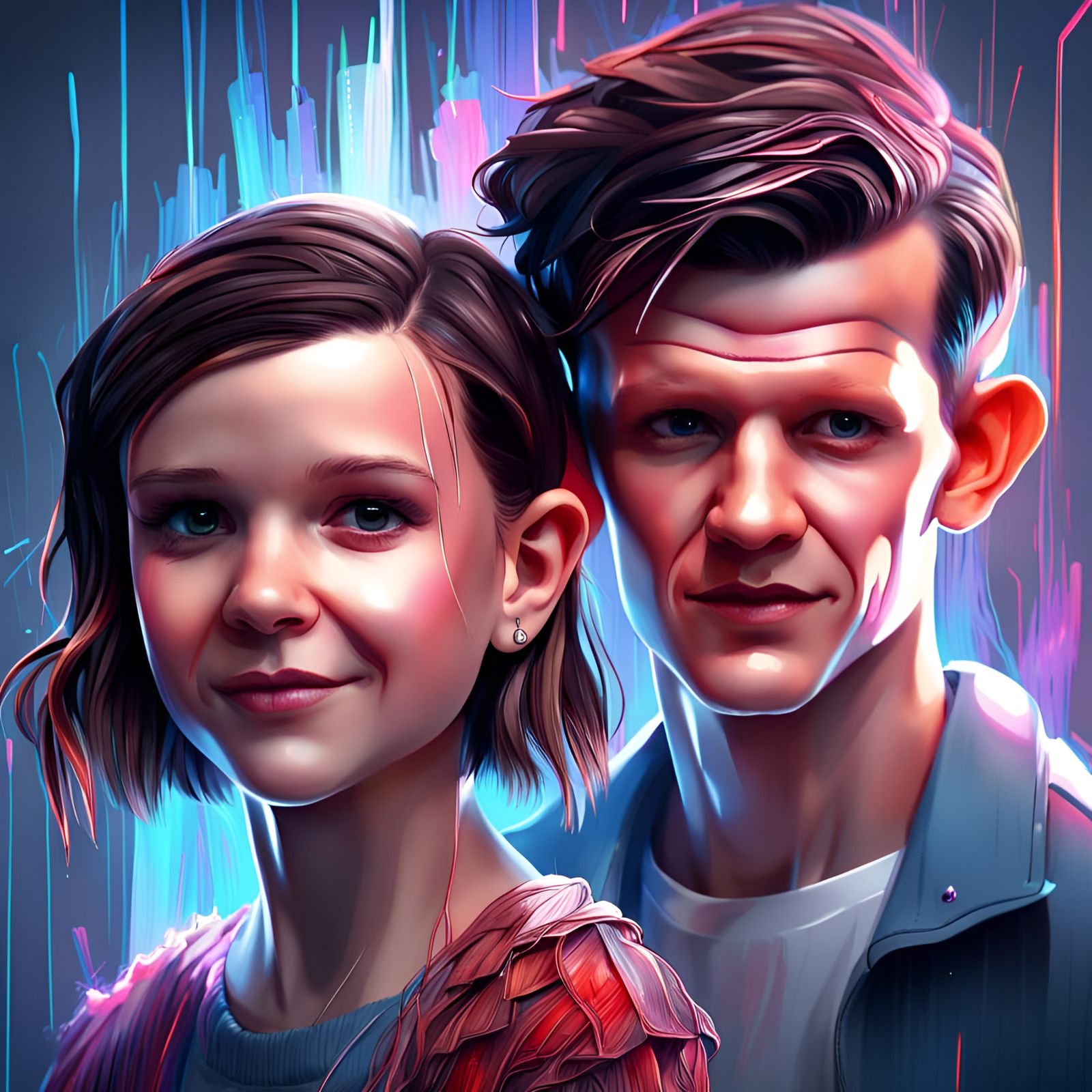 Millie Bobby Brown and Matt Smith: Digital Art
