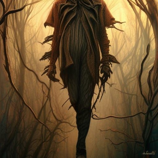 Dark Neovictorian Freddy Krueger Portrait in Horror Style