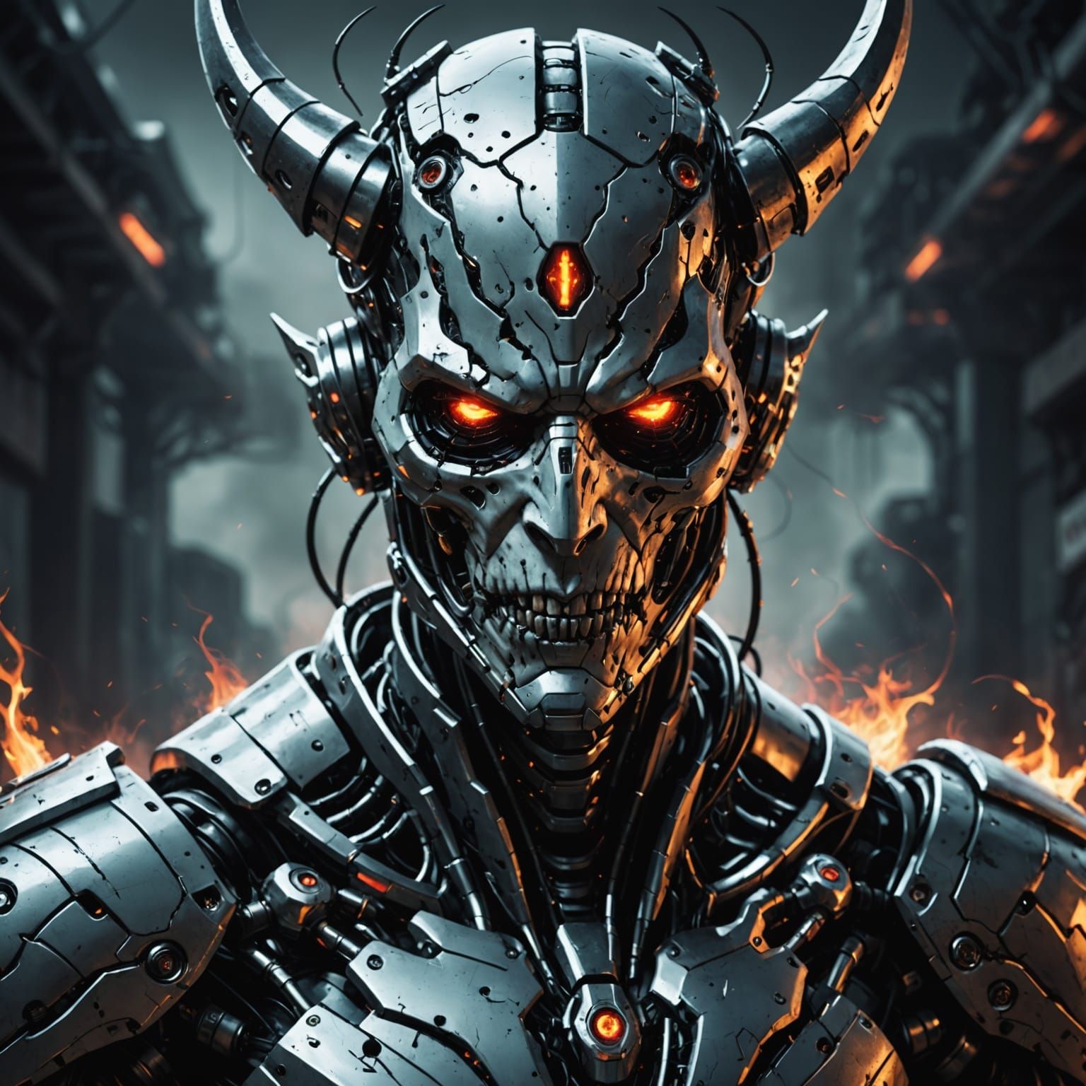 Demonically Possessed Cyborg: A Fusion of Tech and Evil