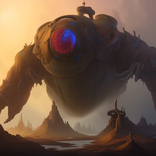 Fantastical Matte Painting of a Big Boy