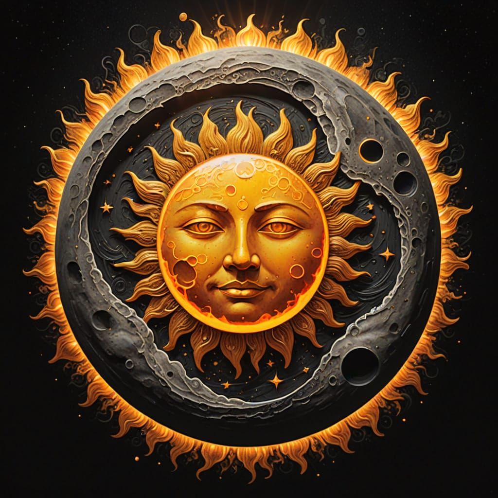 Solar Eclipse on a Lunar Landscape