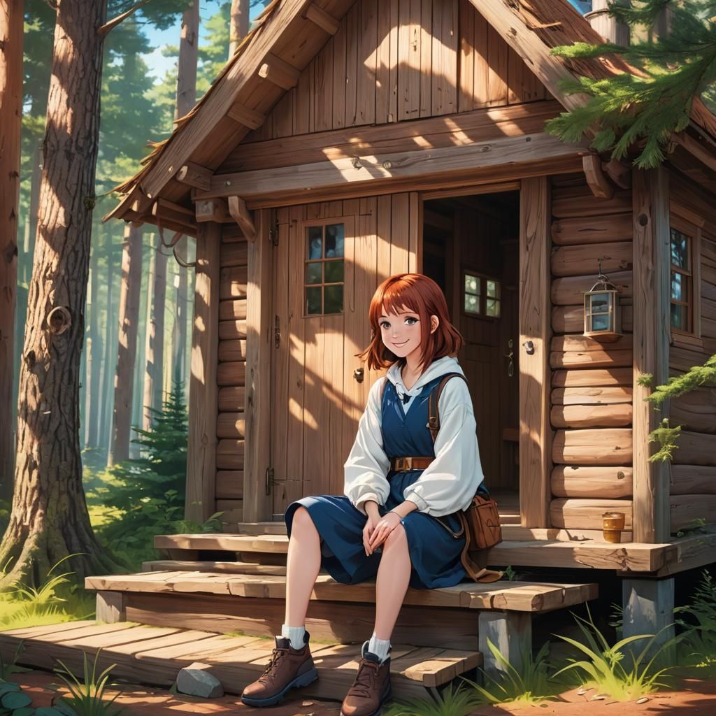 Beautiful Estonian Woman in Anime Style