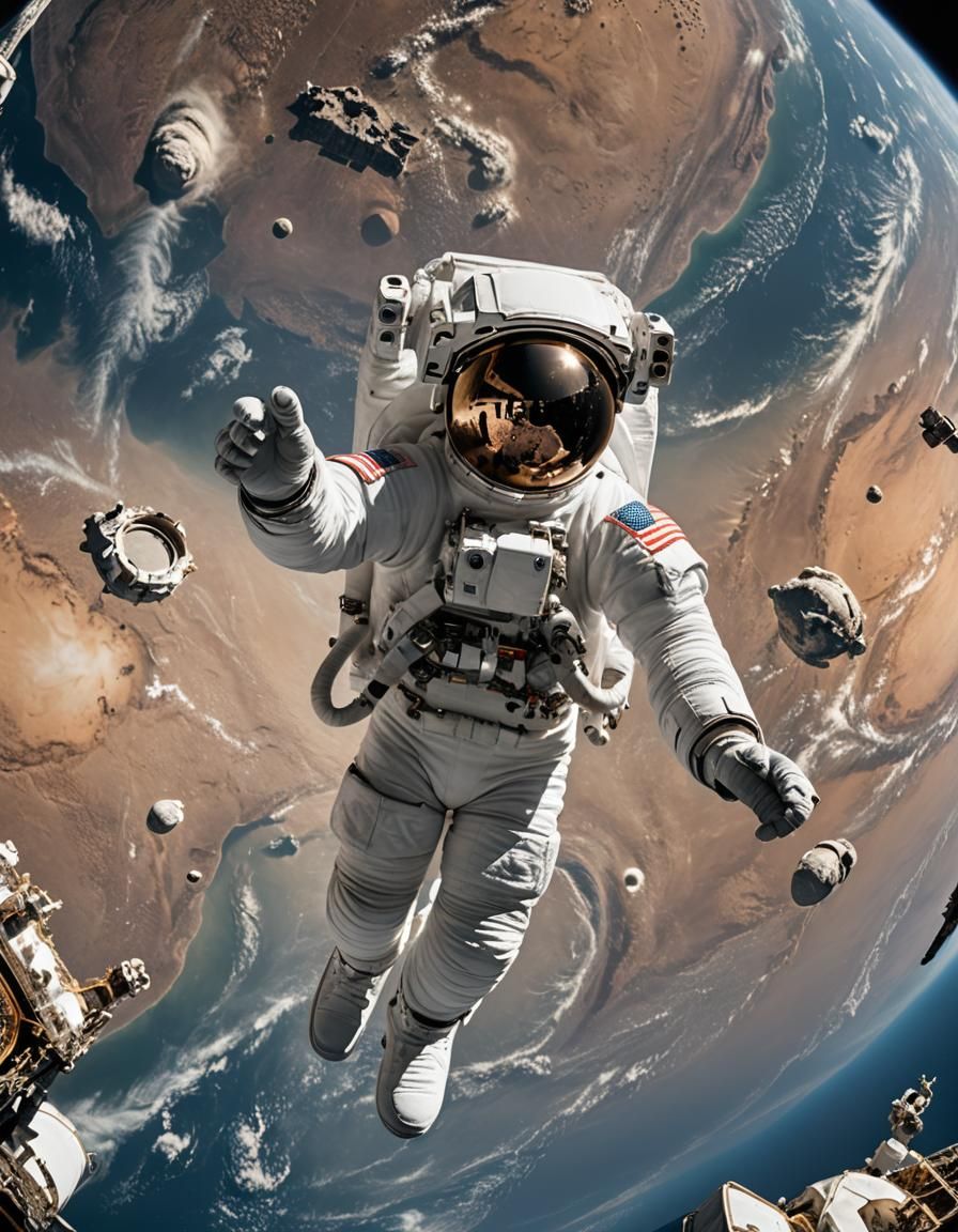 Breathtaking Selfie of Astronaut in Space