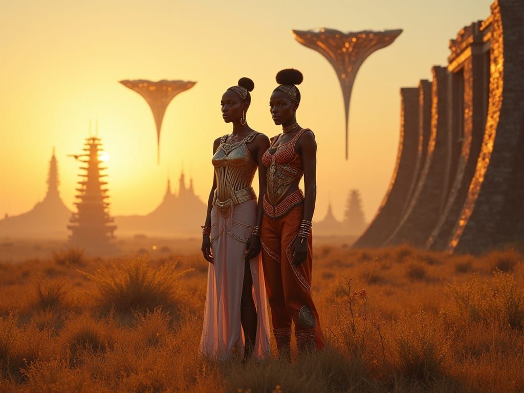 Futuristic African Savannah with Shona Royalty