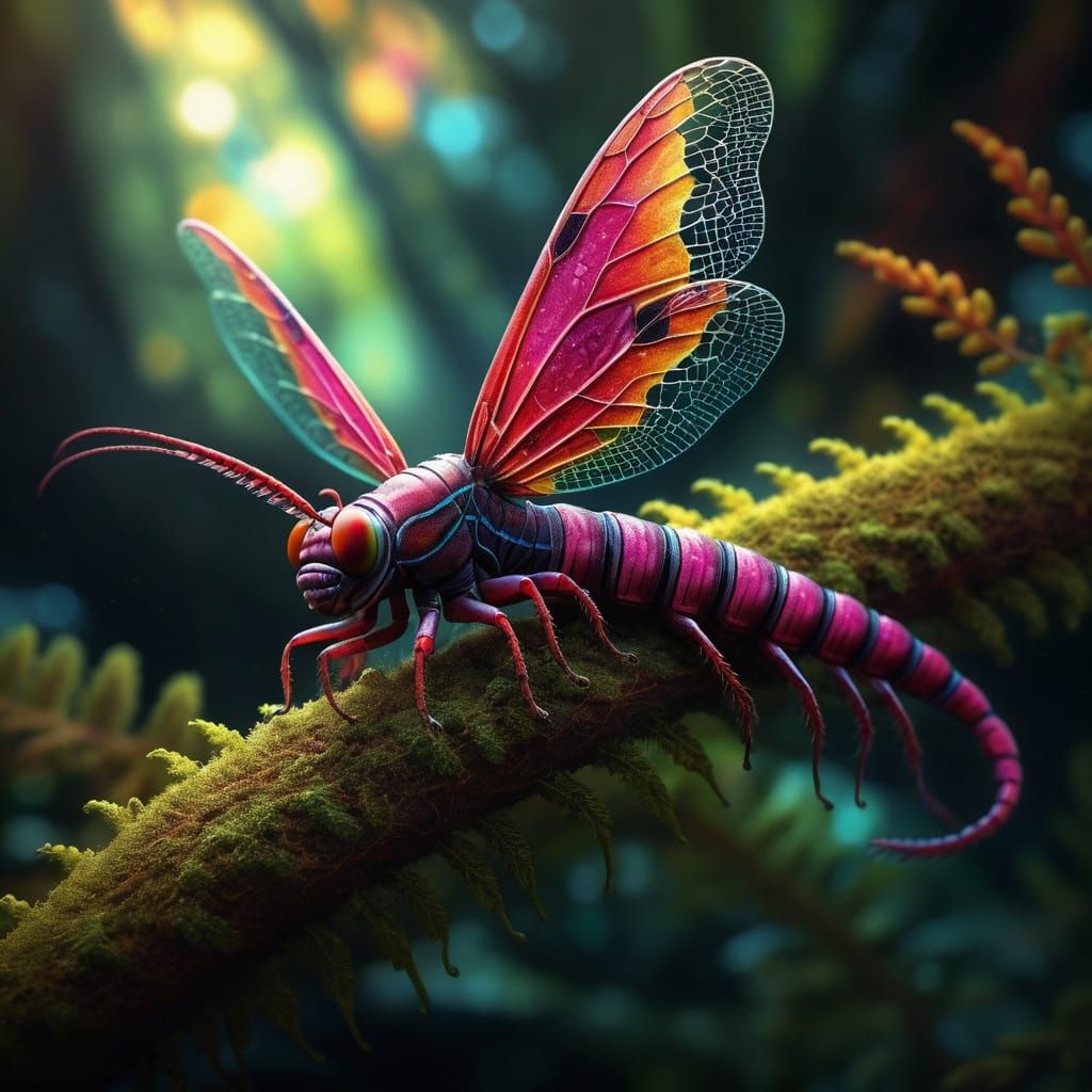 Hyperrealistic Alien Xenobiology Concept Art in Vibrant Colo...