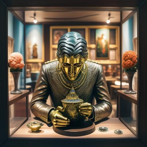 Art Deco Porcelain Statuette in Surrealist Style