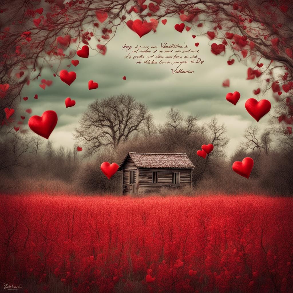 Valentine's Day Clearing with Heart-Shaped Leaves