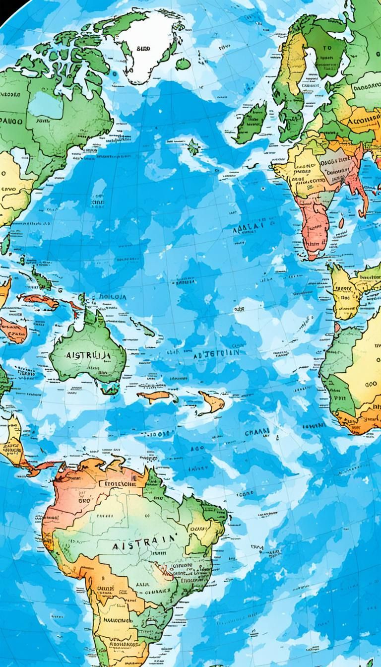 Australia on the Globe, World View