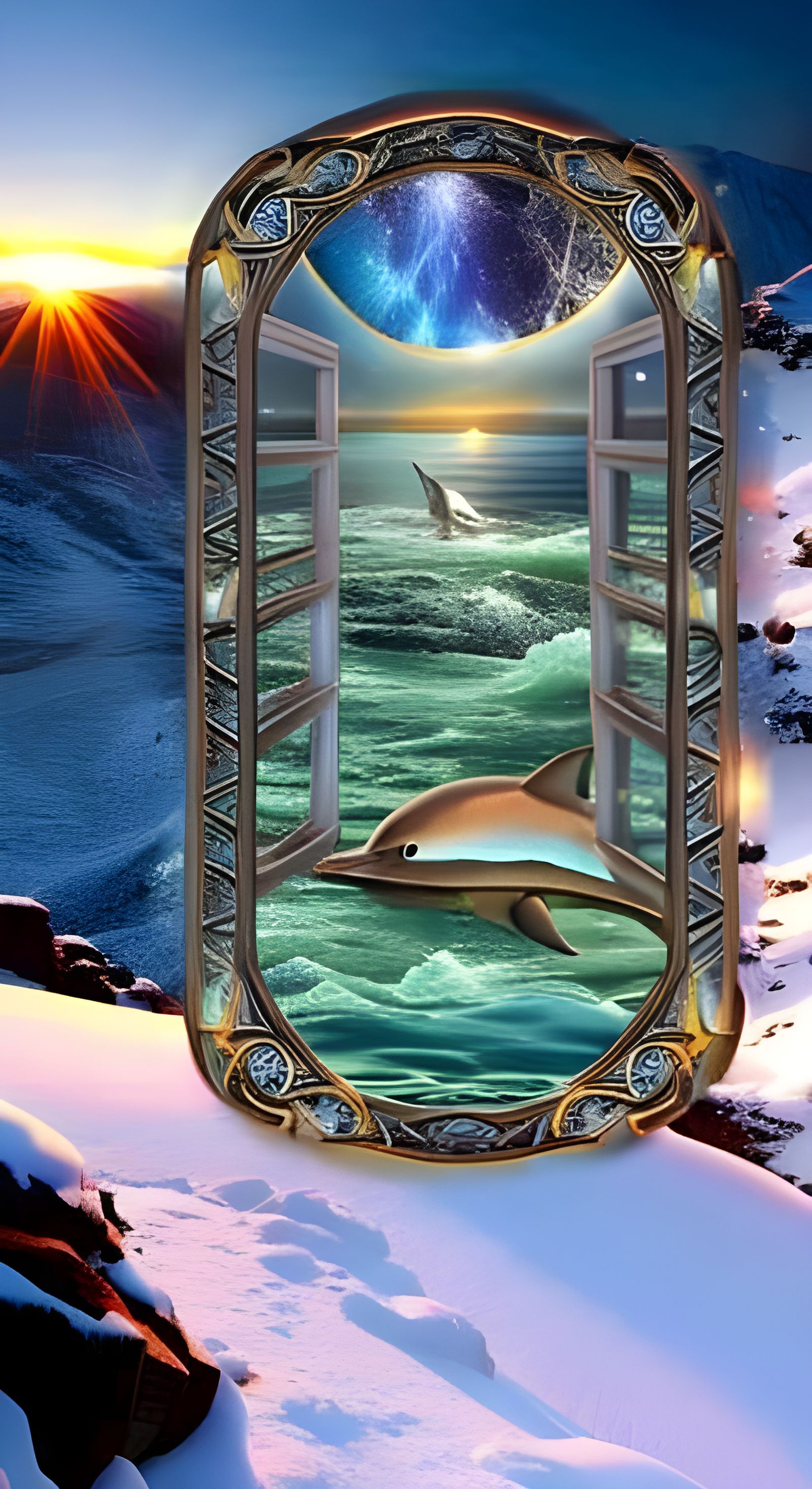 Dolphin Fin Concept Art in 64K Resolution