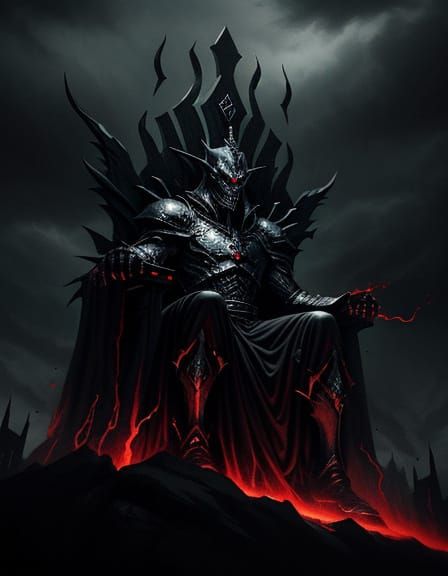 Sinister God in Dark Fantasy Oil Painting