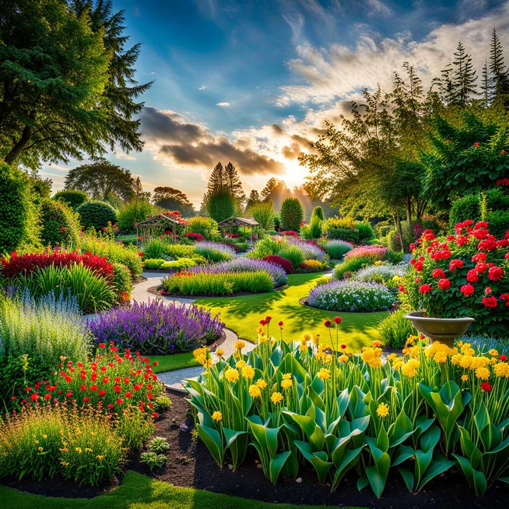 Beautiful Springtime Garden