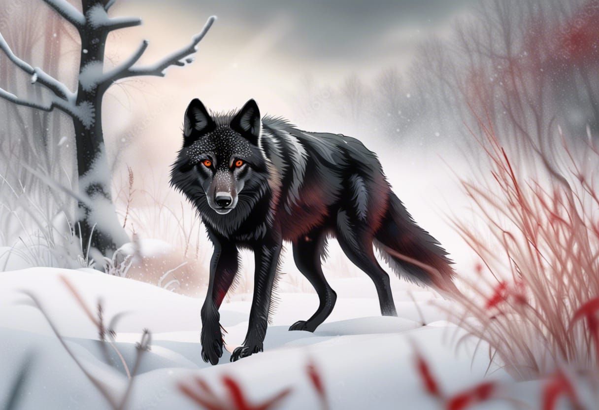 black wolf