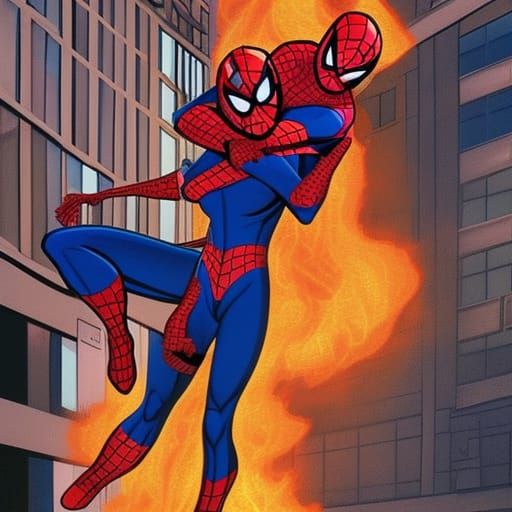 Spider-Man Peril: Mary Jane in Burning Building