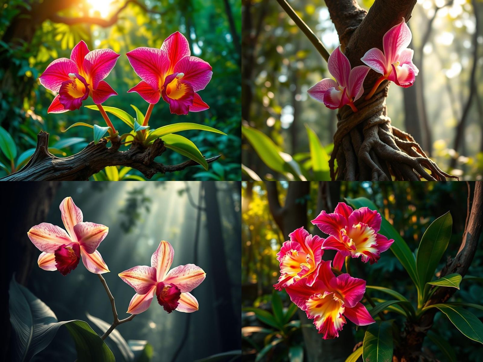 Cattleya Leopoldii Flowers in Hyperrealistic Digital Art