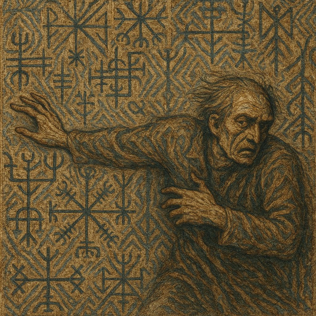 Galdrastafir Ley-Lines in Nihilistic Fiber Collage