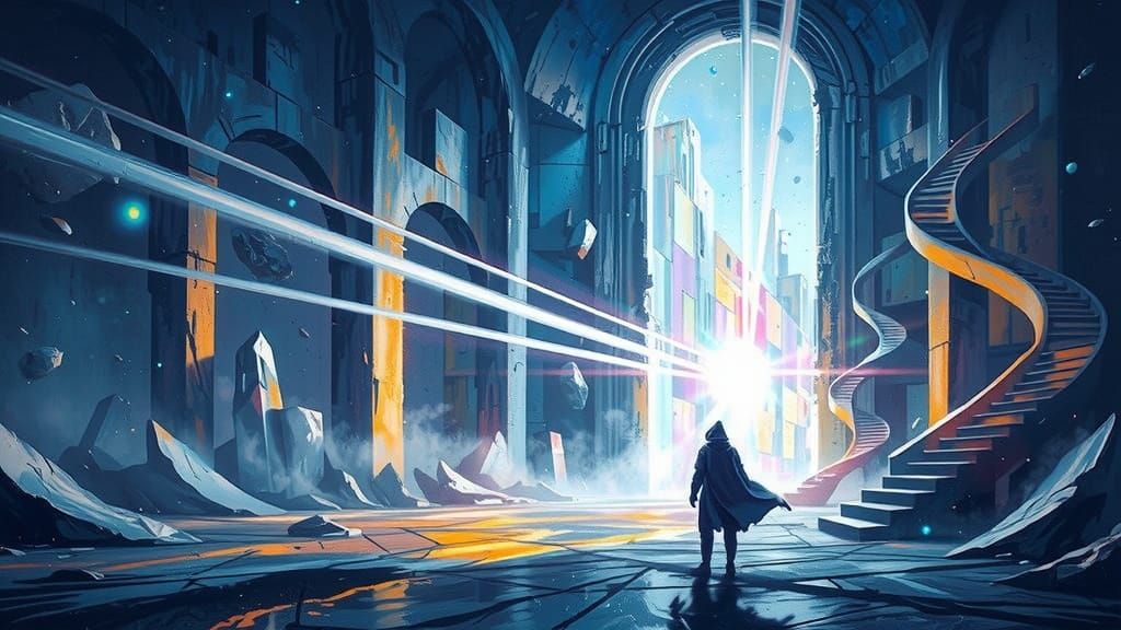 Voyager Views Portal in Dreamscape of Crystal Geometry