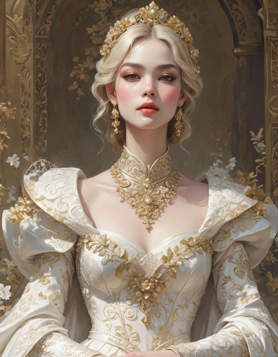 Elegant European Woman with Refined Features