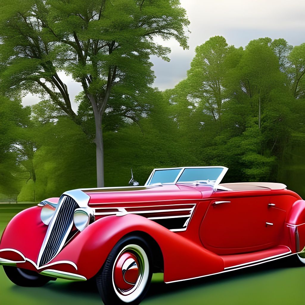 1937 Cord 812 Phaeton in Detailed Digital Painting