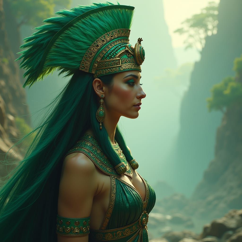 Egyptian Warrior Princess in Dreamy Landscape