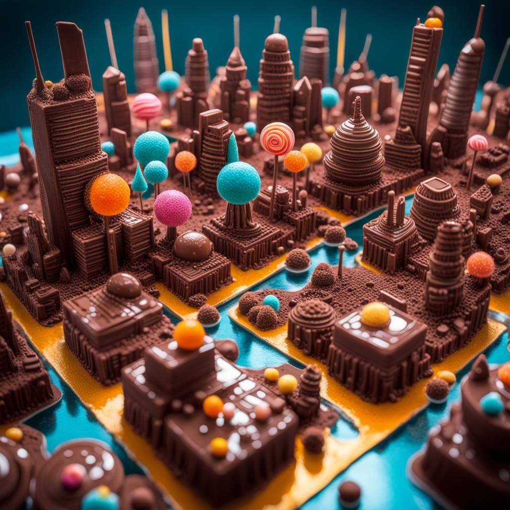 Sweet Solarpunk Cityscape as Digital Art