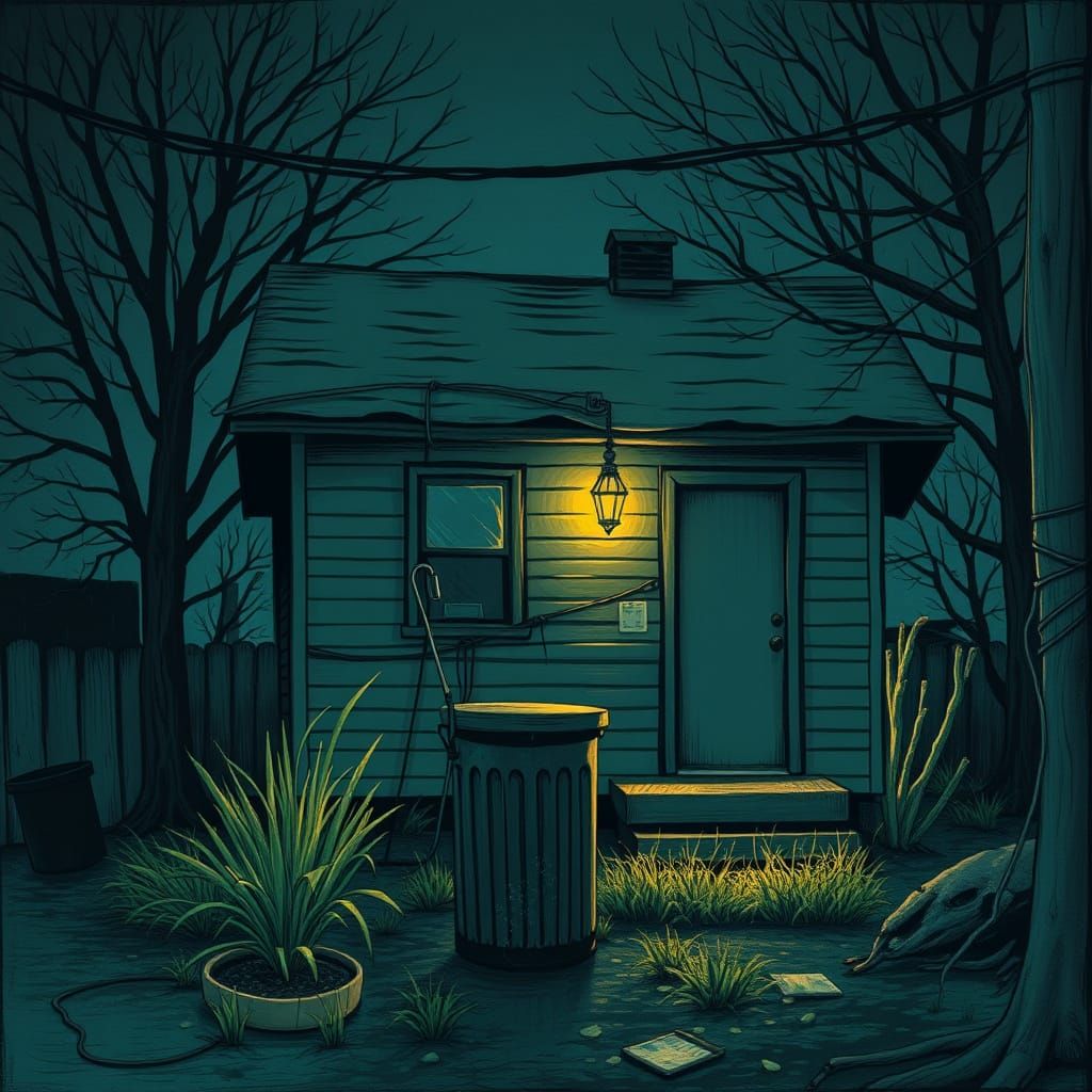 A House on Trash Day