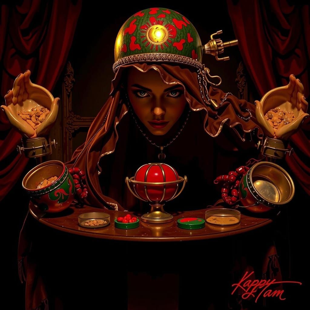 Vibrant Hyperrealistic Sculpture of Abstract Forms