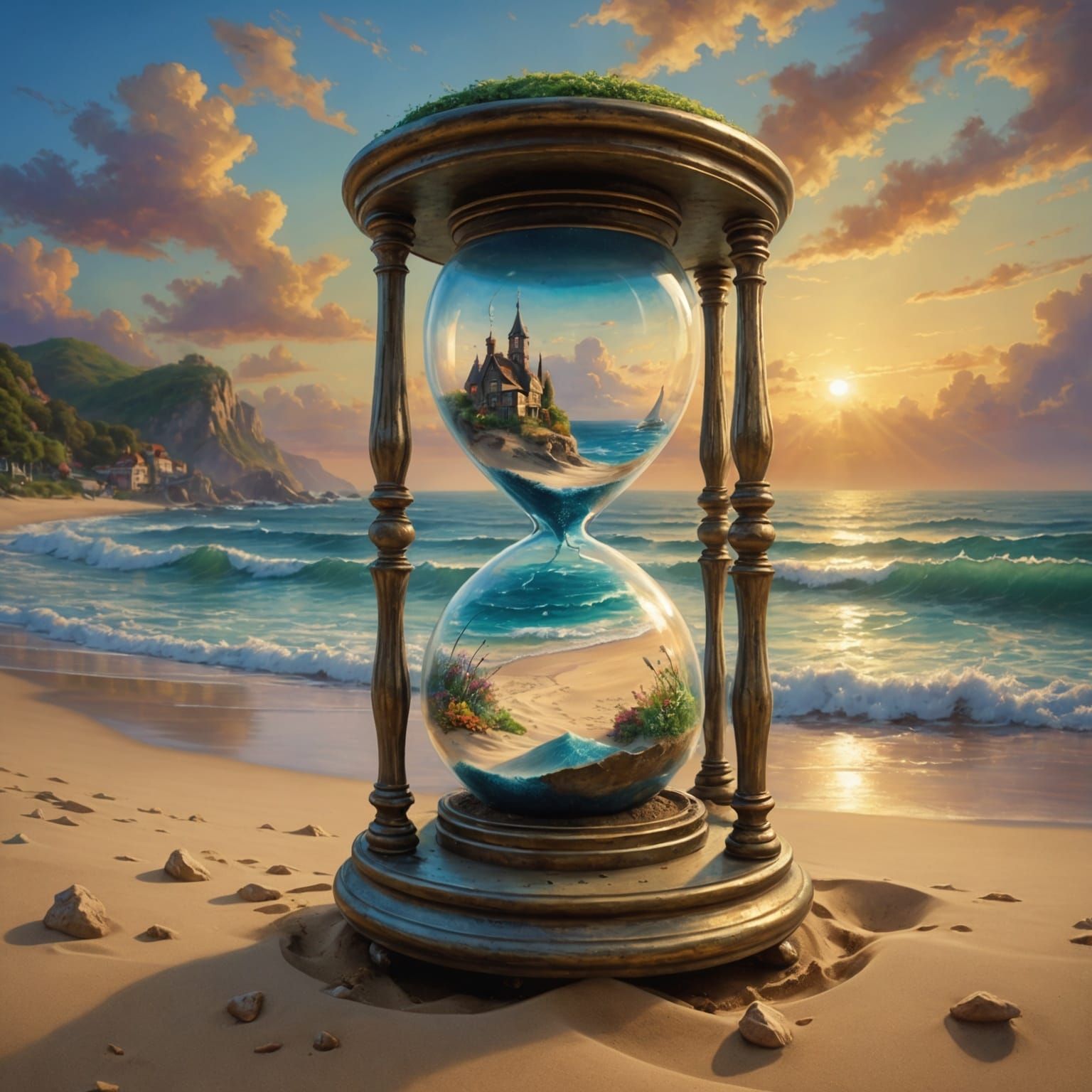 Hourglass of Life and Decay: Renaissance Style