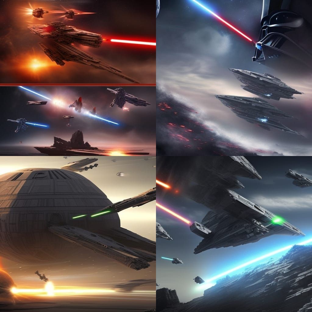 Star Wars space battles