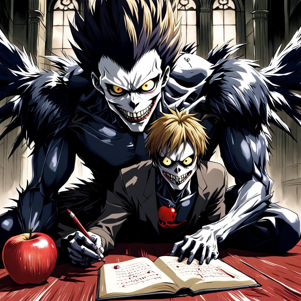 Death Note Ending Scene: Ryuk Writes L's Name