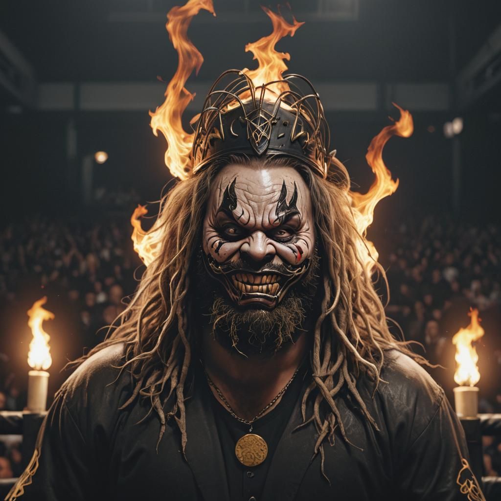 Hyperrealistic "'The Fiend' Head Lantern", from WWE Supersta...