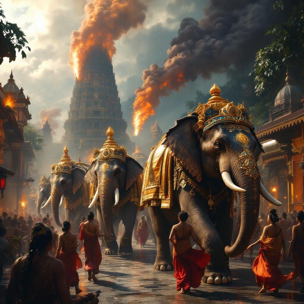 Esala Perahera: Elephants in Kandy, Dark Fantasy Realism