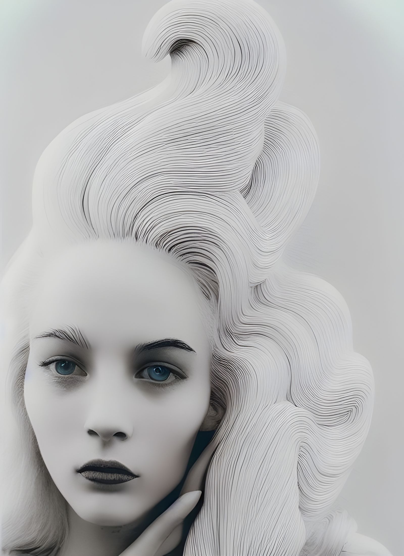 Hyperrealistic Polaroid Photo of Roses and Women