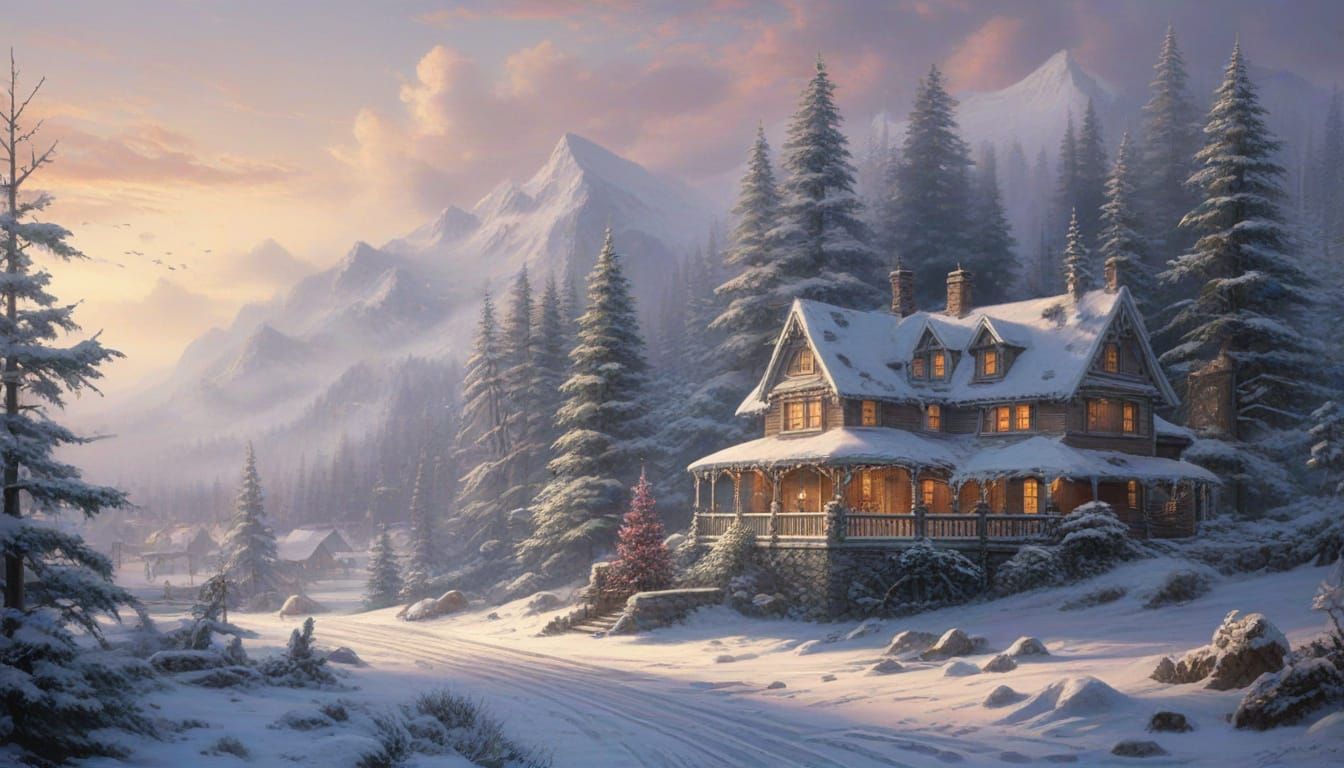 Ethereal Winter Fantasy in Hyperdetailed Mist
