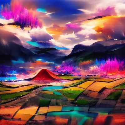 AI Generated Vivid Dream Landscape
