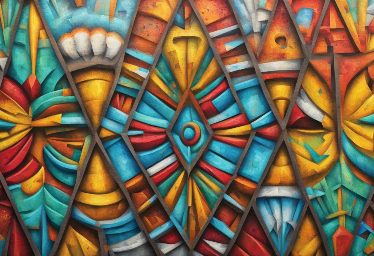 Vibrant Chicano Graffiti Art in Low-Poly 3D