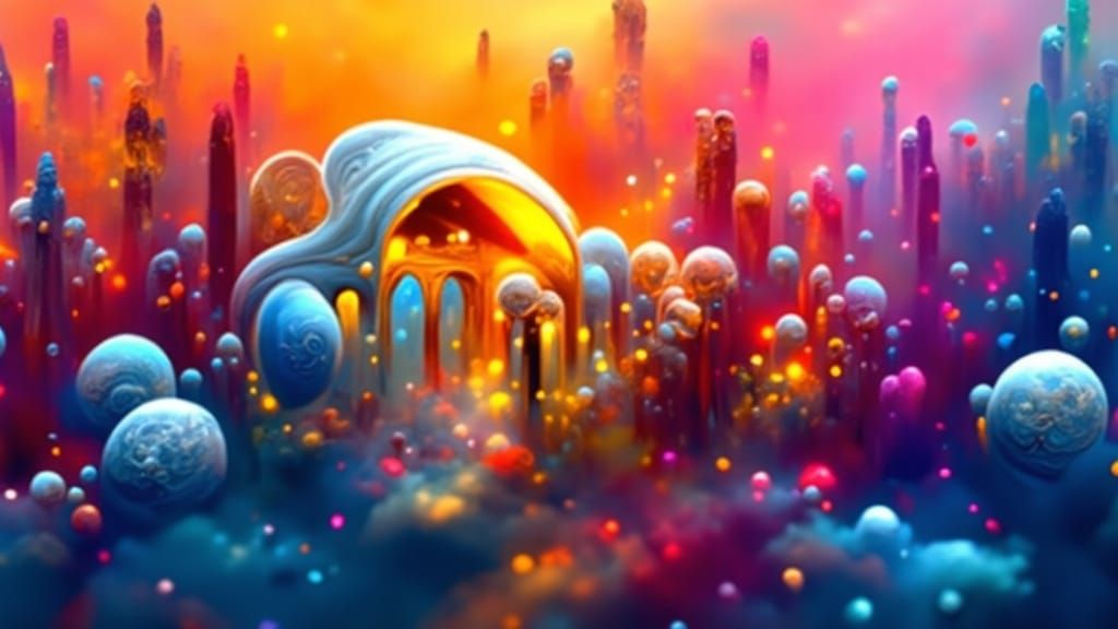 Ethereal Baroque Ballroom Scene in Opulent Style