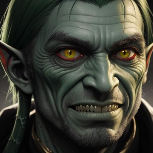 Goblin King Portrait with Sly Smile