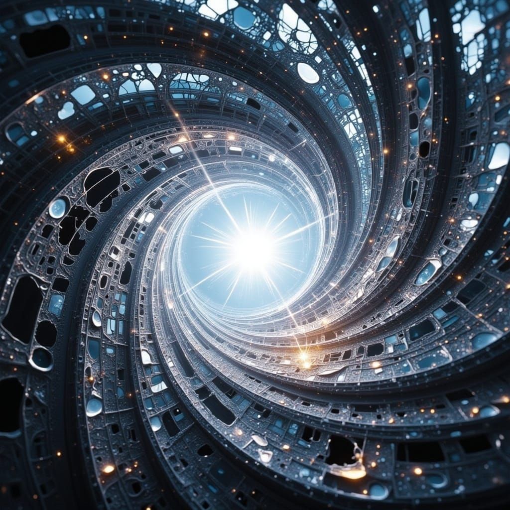 Shimmering Rift in Time With Prismatic Fractals