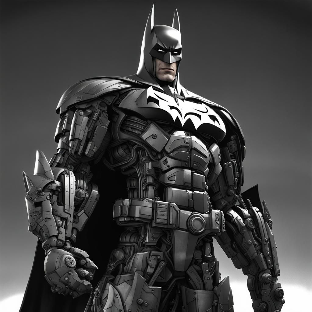 Futuristic Batman in Dark Animated Style