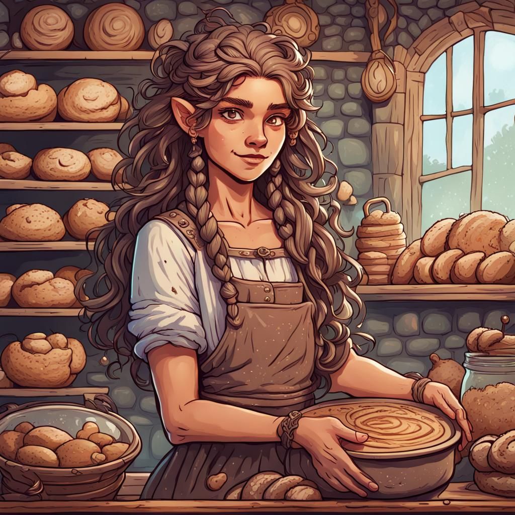 Stone Age Baker: Ornate Digital Portrait