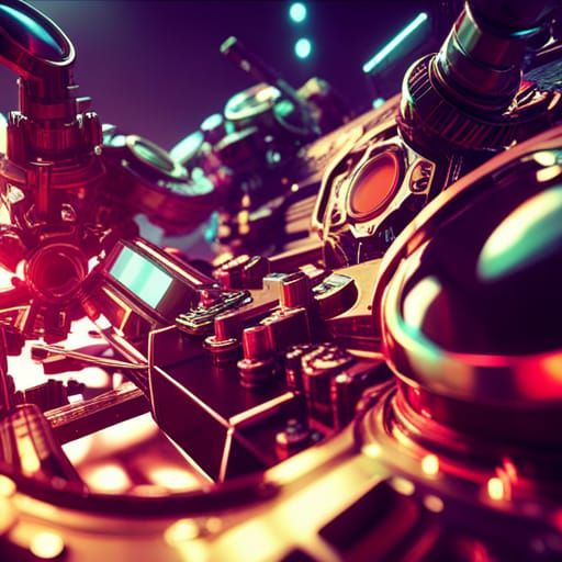 Futuristic Mech Details in Sci-Fi Style